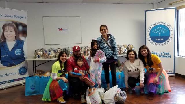 Donated food baskets in Montreal - Canada